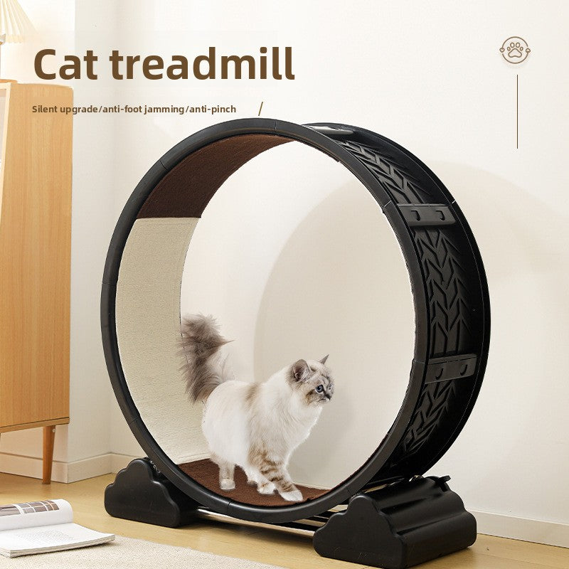 Silent Wheel Cat Treadmill with Claw Grinding and Climbing Frame